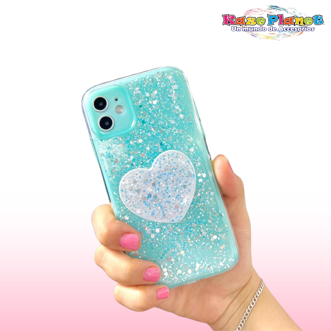 Glitter Corazon Pop Socket